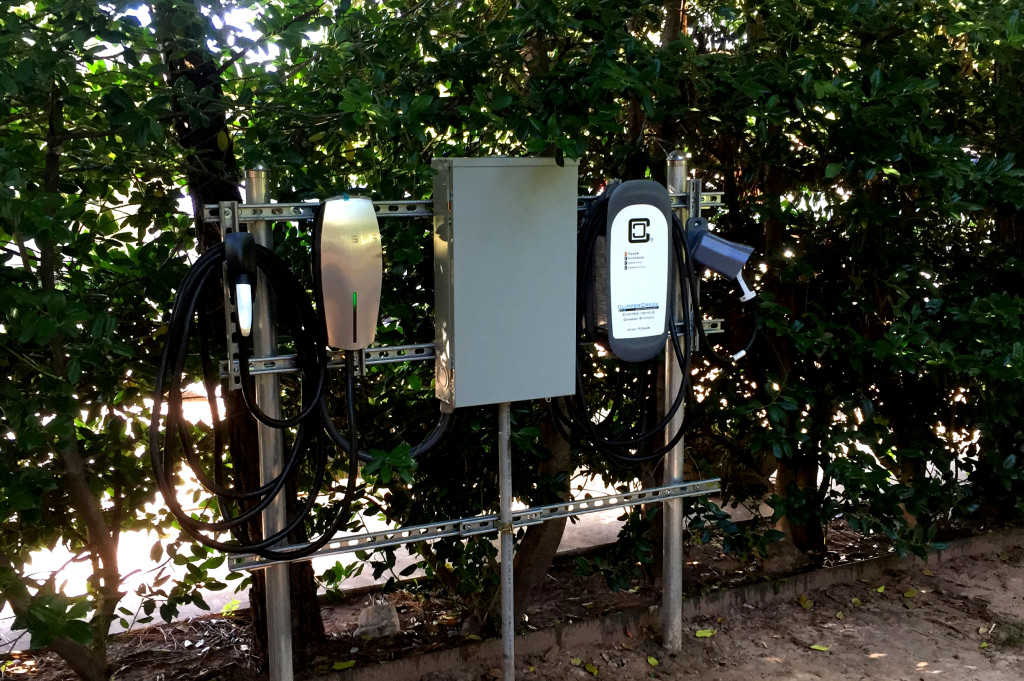 Tesla Charging Station at Montford Inn in Norman Oklahoma