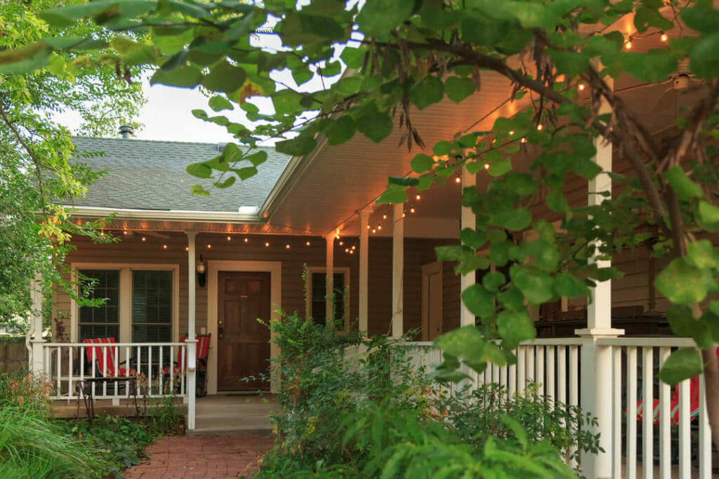 cottage porch patio exterior front bed and breakfast oklahoma city